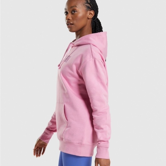 (NWT) GYMSHARK Apollo Oversized Hoodie In Sorbet Pink, Small - Picture 5 of 17